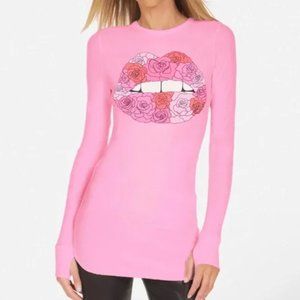 LAUREN MOSHI McKINLEY THERMAL-$154- ROSE LIPS DESIGN- HOT PINK-NWT! SOLD OUT